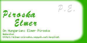 piroska elmer business card